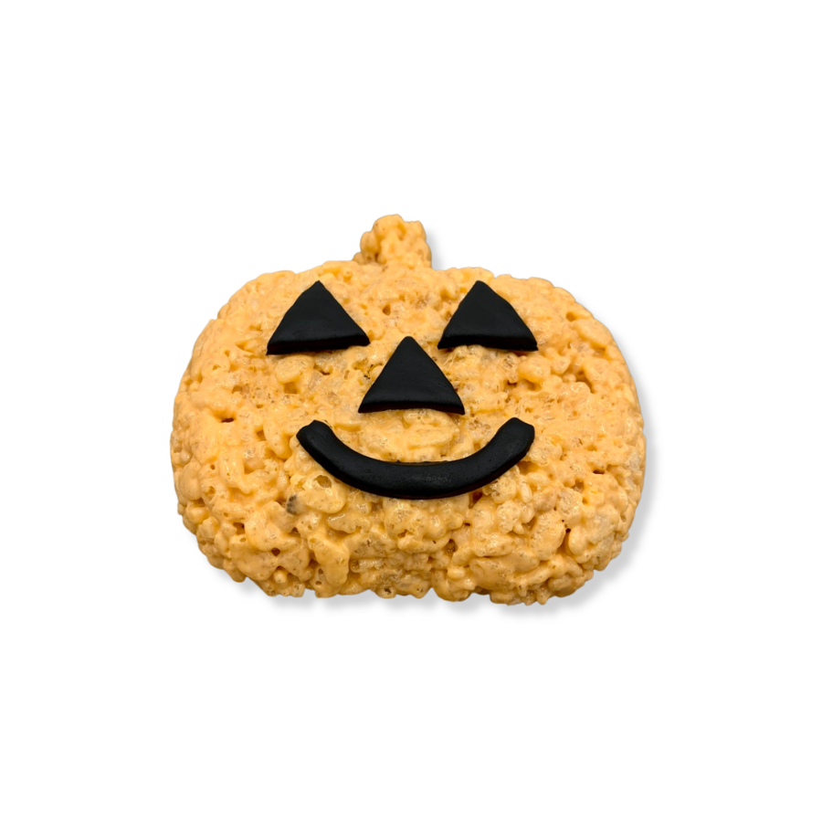 Halloween Pumpkin Jack O' Lantern Rice Crispie Treats