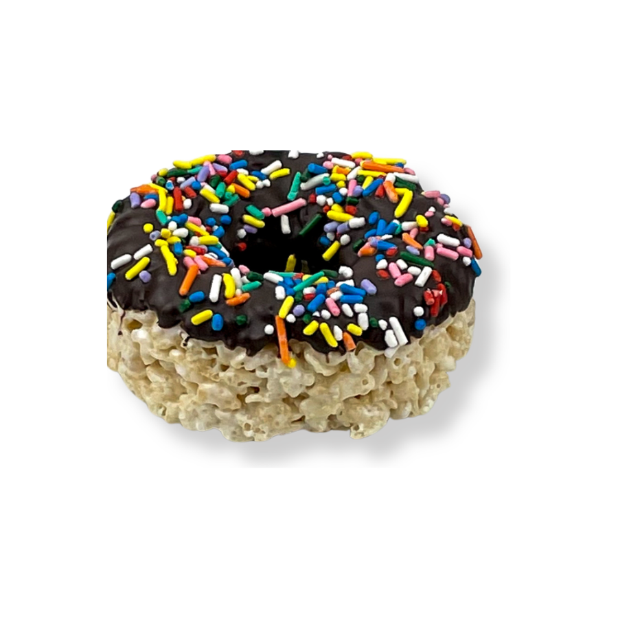 Chocolate Dipped Donut Rice Crispie Treats