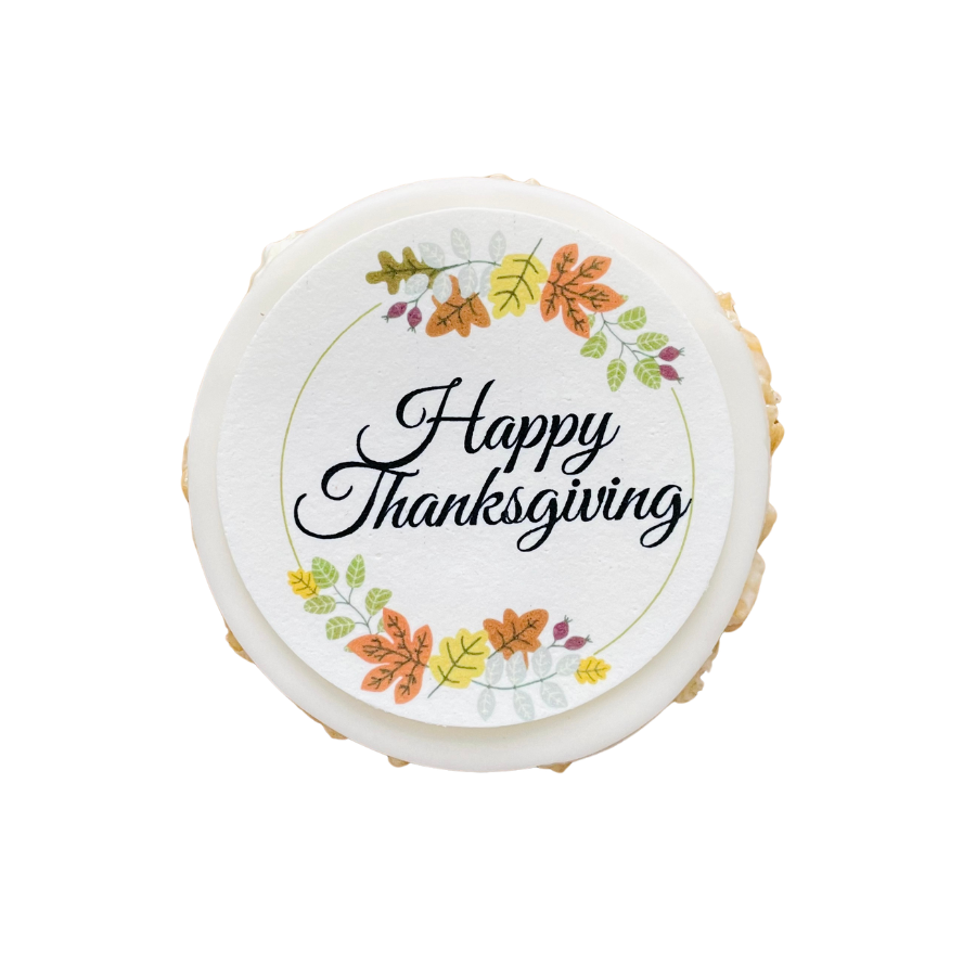 Happy Thanksgiving Message Rice Crispie Treats
