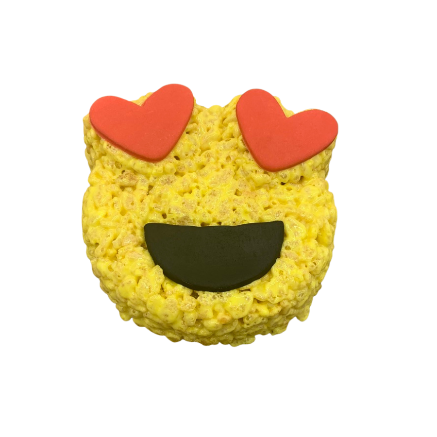 Heart Eyes Emoji Rice Crispie Treats