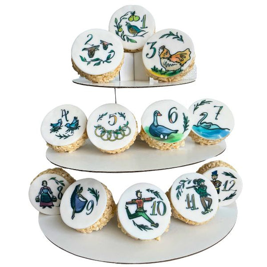 Christmas 12 Days of Christmas Message Rice Crispie Treats