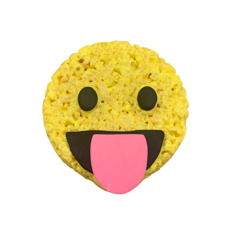 Tongue Emoji Rice Crispie Treats