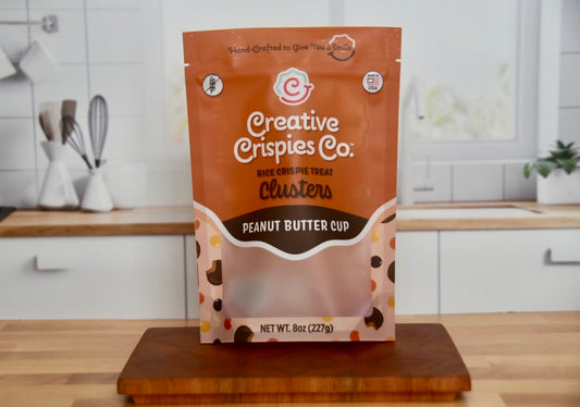 Chocolate Peanut Butter Cup Crispie Mix Clusters
