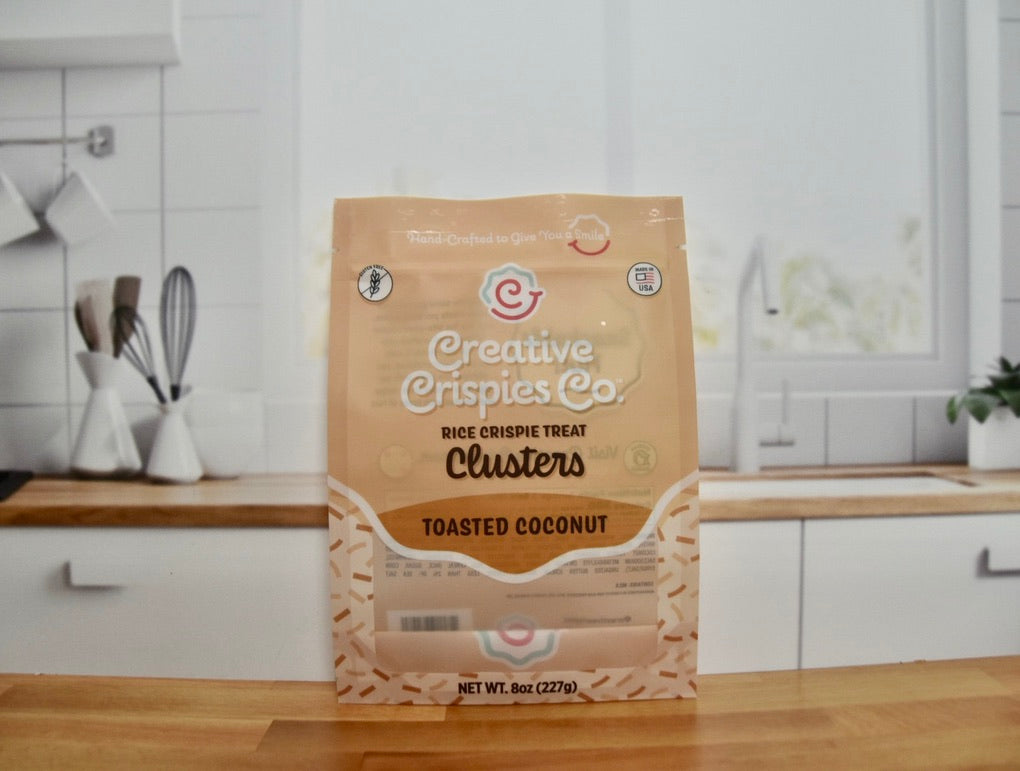 Toasted Coconut Crispie Mix Clusters