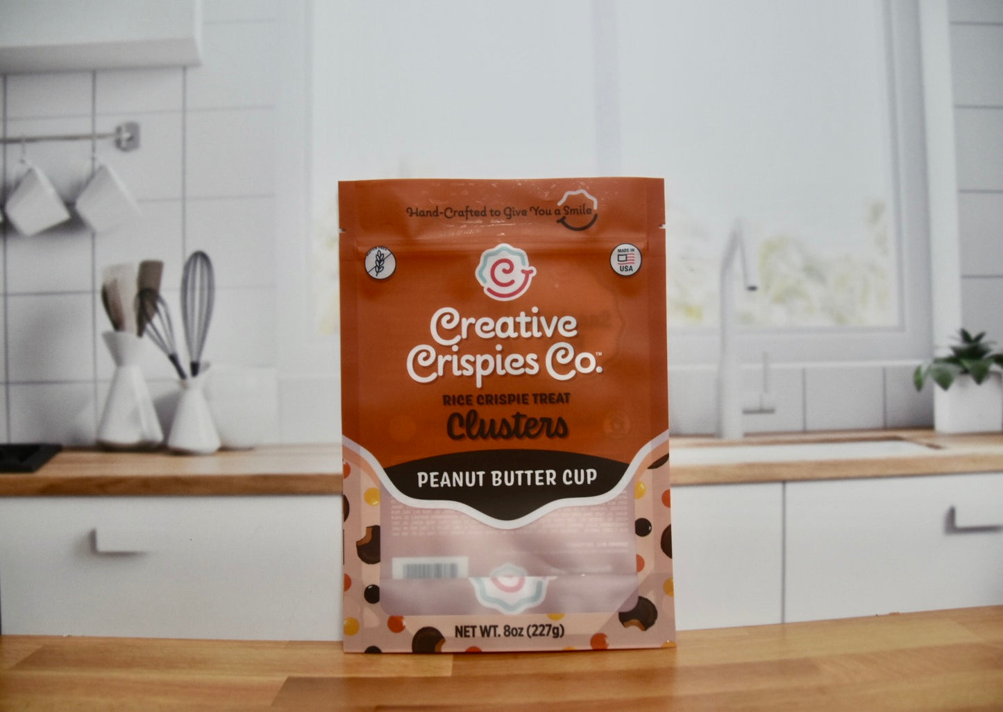 Chocolate Peanut Butter Cup Crispie Mix Clusters