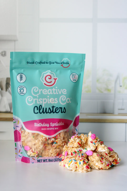 Happy Birthday Crispie Mix Clusters