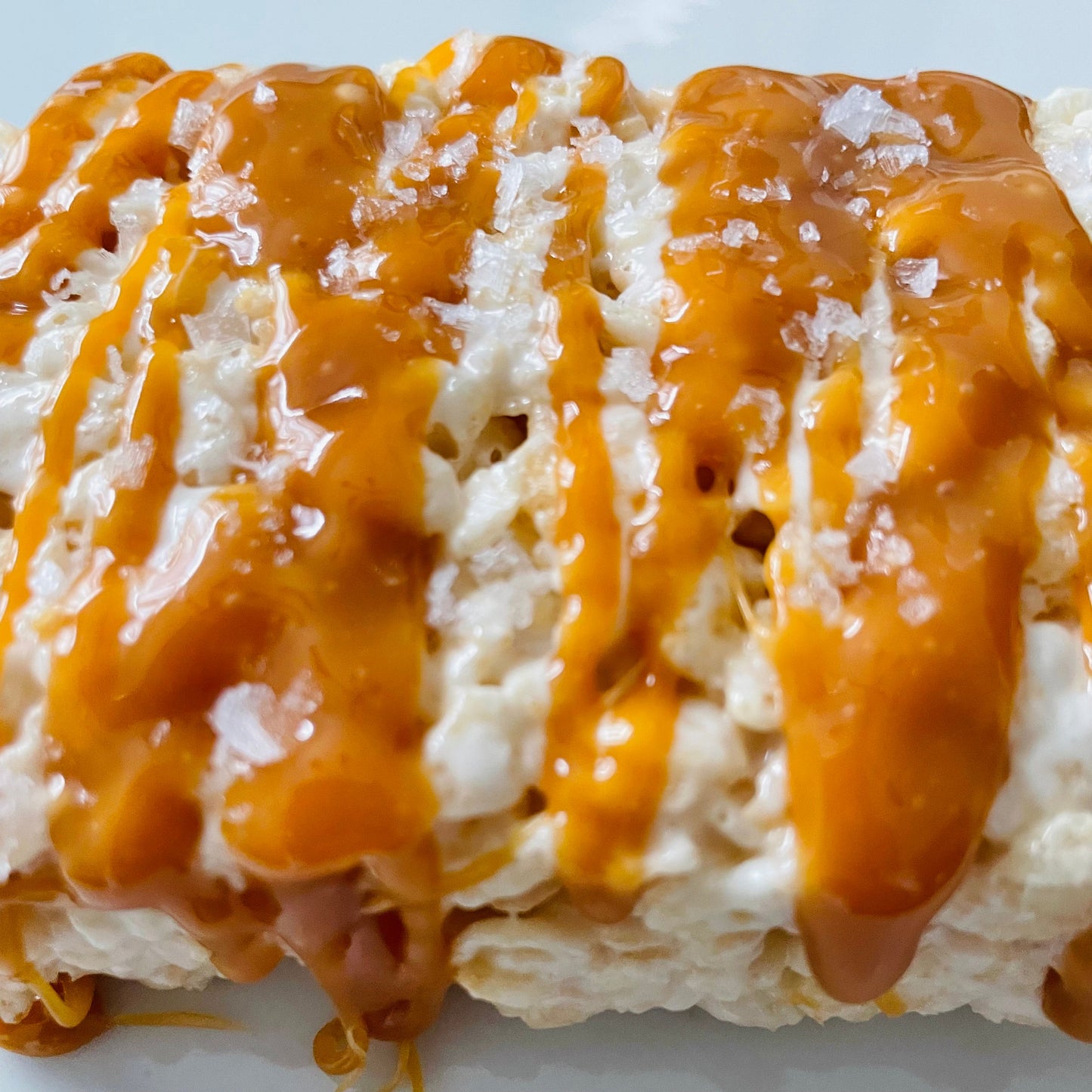 Caramel Drizzled Crispie Treat
