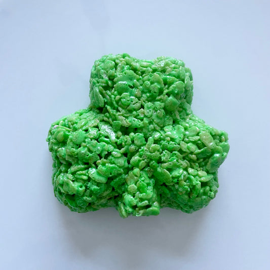 Saint Patrick's Day Thick Shamrock Rice Crispie Treats