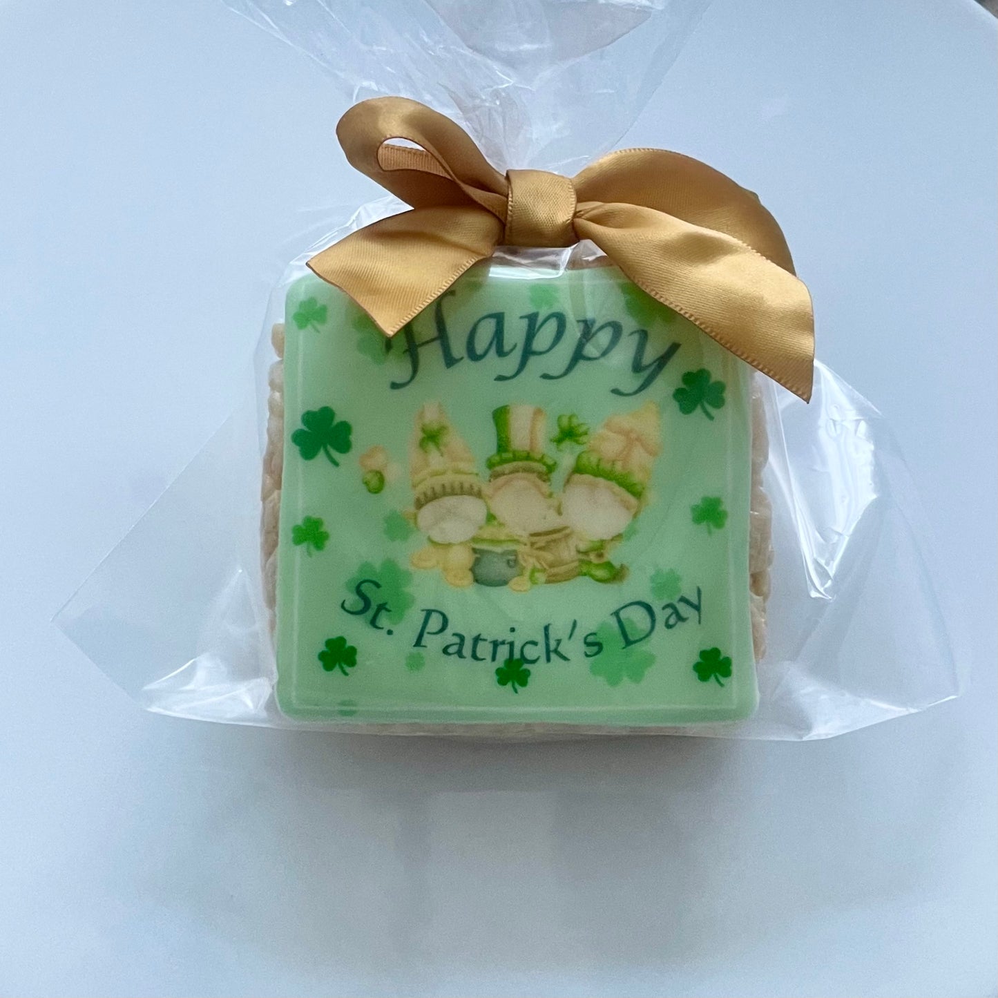 Saint Patrick's Day Message Rice Crispie Treats