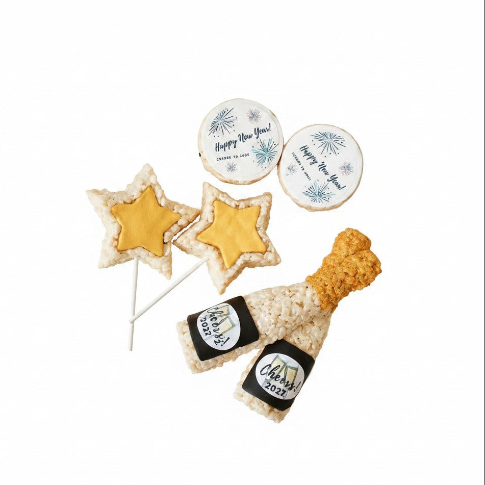 Happy New Year Assortment Rice Crispie Treats