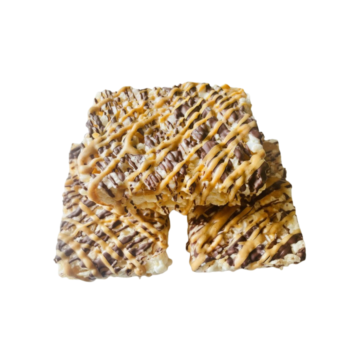 Drizzled - Dark Chocolate & Peanut Butter Rice Crispie Treats