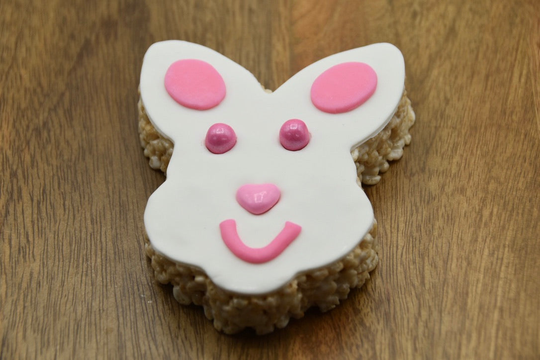 Easter Bunny Face Rice Crispie Treats