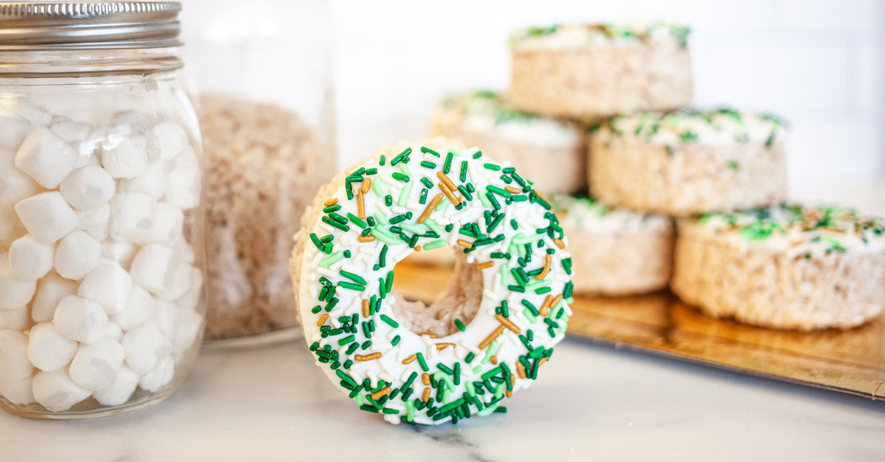 Saint Patrick's Day Donut Rice Crispie Treats