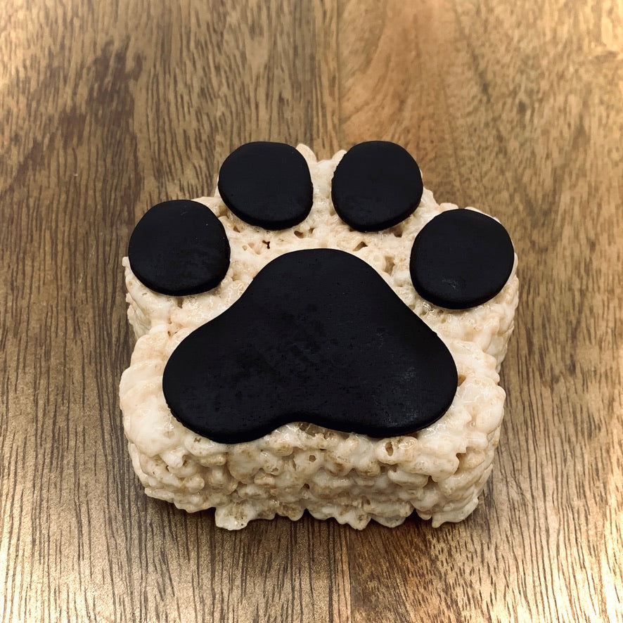 Paw Print Rice Crispie Treats