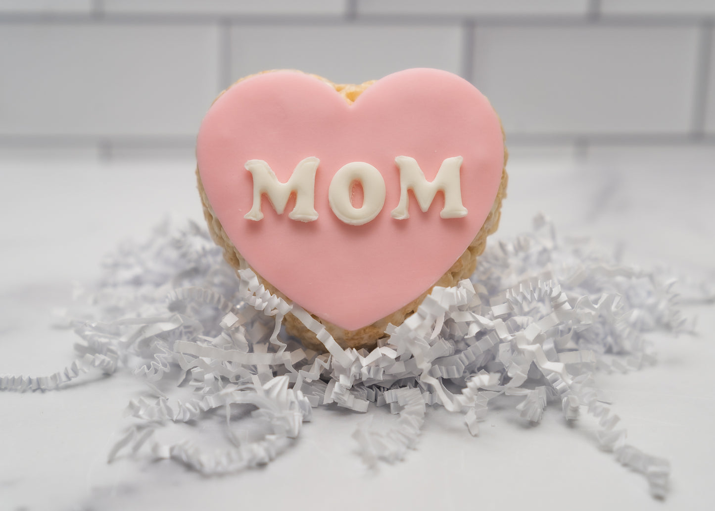 Mom Heart Rice Crispie Treats
