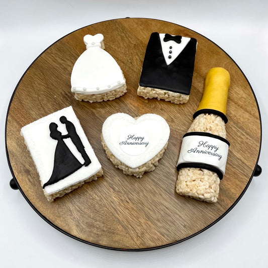Anniversary Rice Crispie Treats Gift Basket