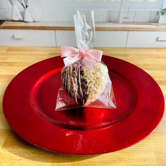 Heart with Chocolate Rice Crispie Treats