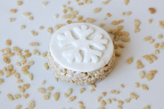 Snowflake Rice Crispie Treats