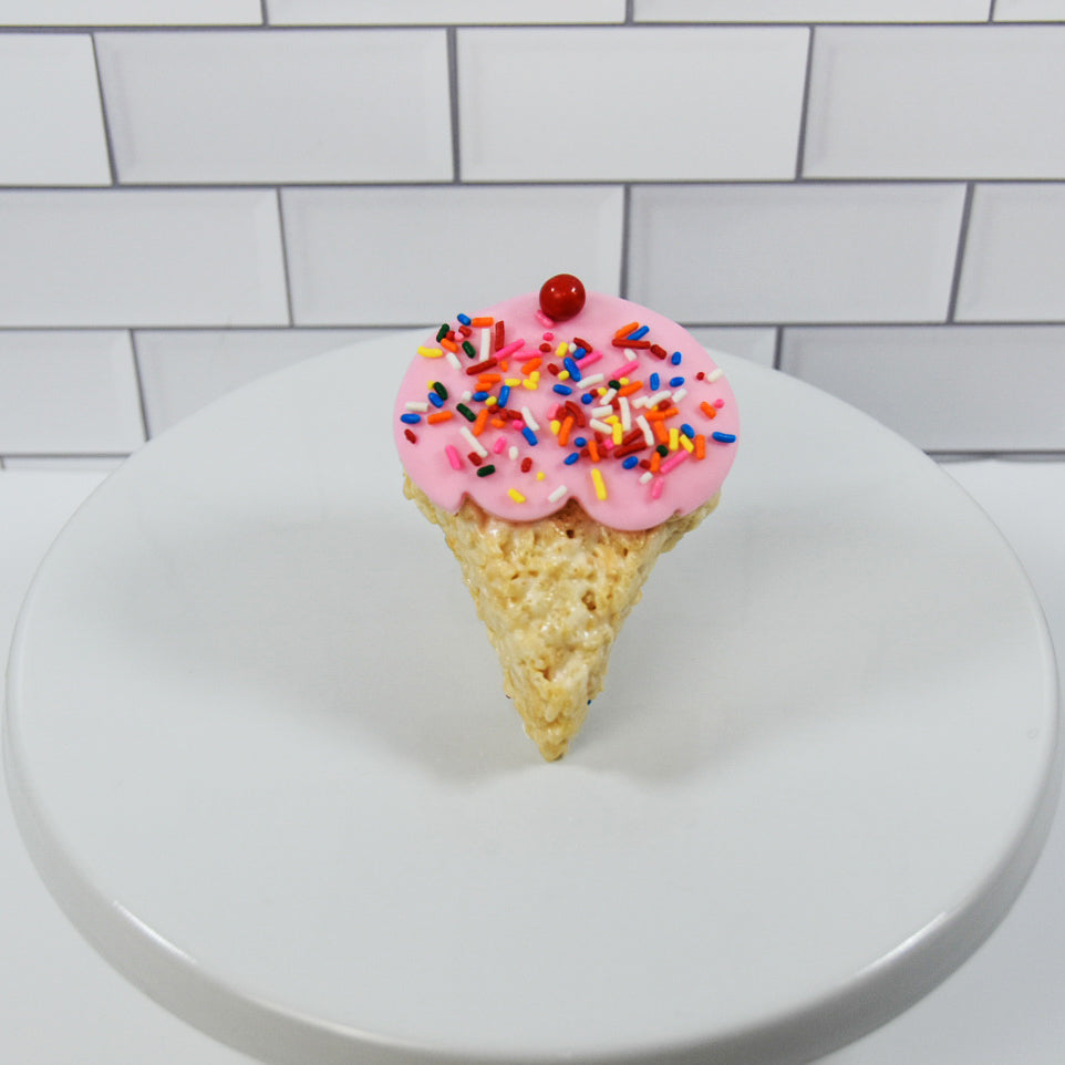 Ice Cream Cone Rice Crispie Treats