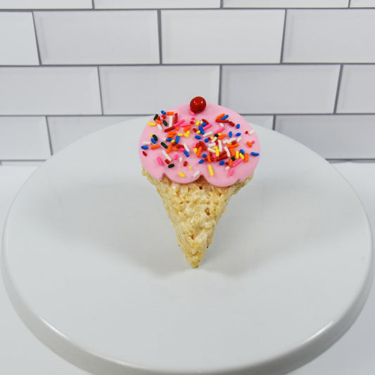 Ice Cream Cone Rice Crispie Treats