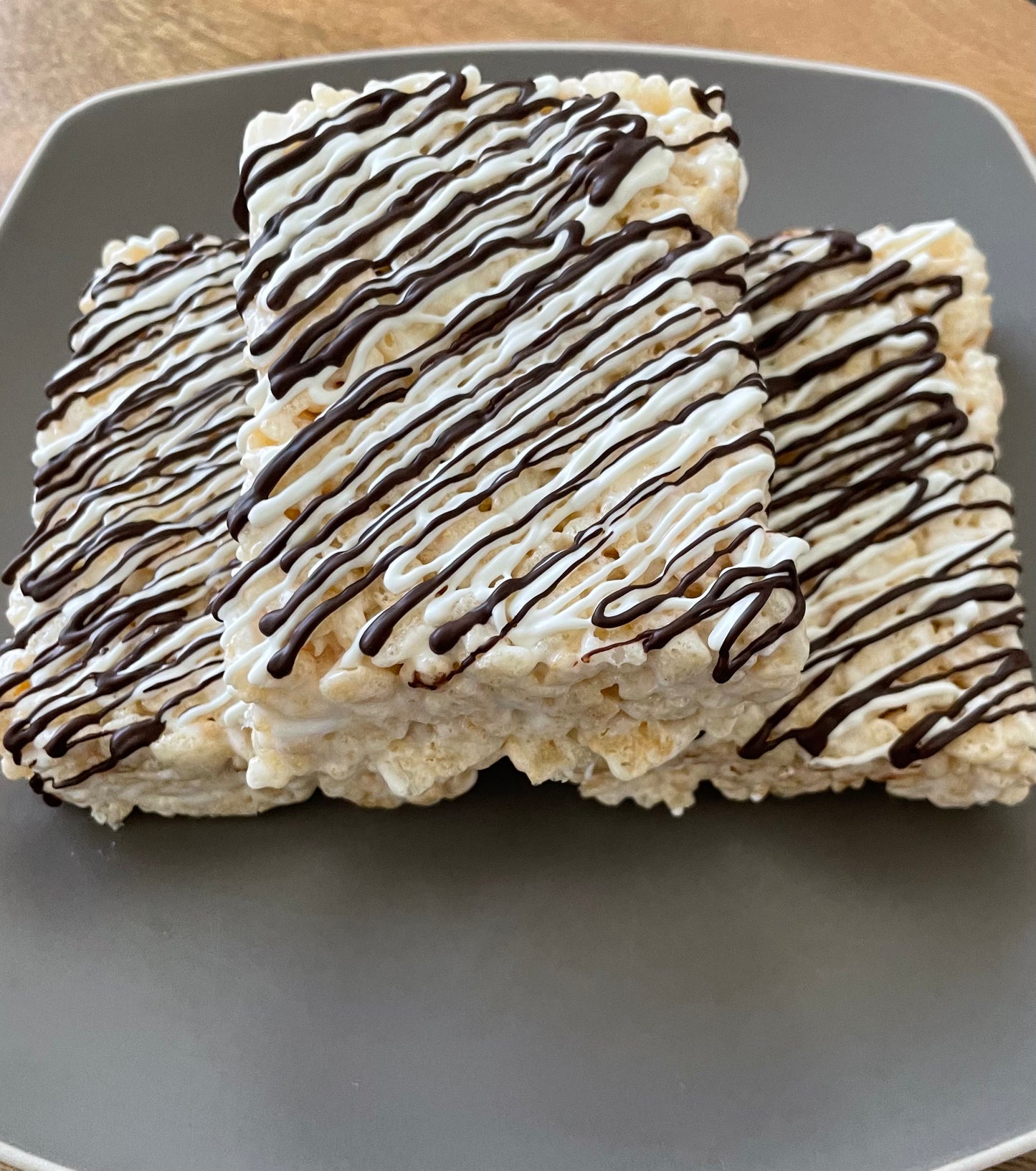 Drizzled Rice Crispie Treats