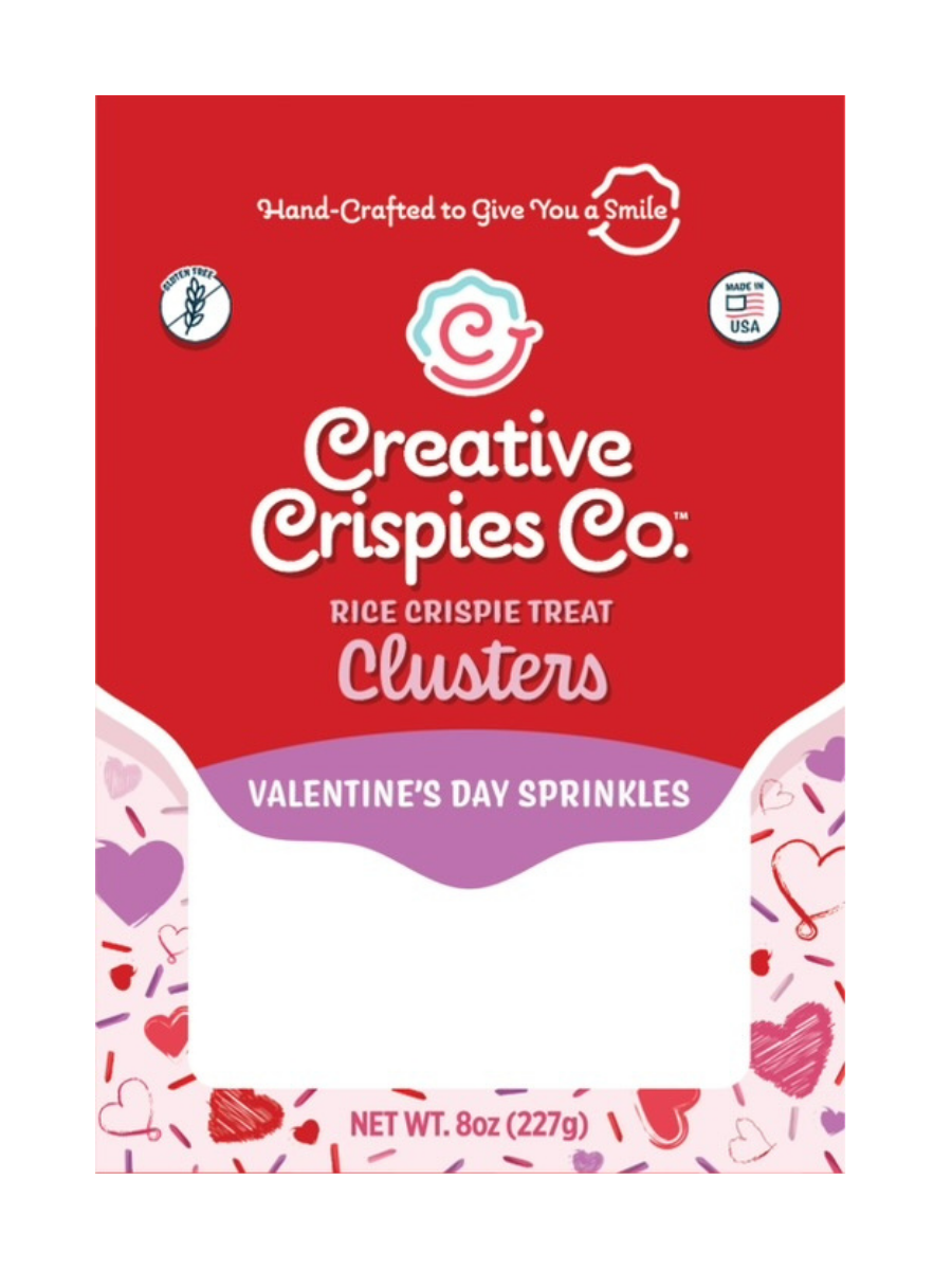 Valentine's Day Crispie Mix Clusters