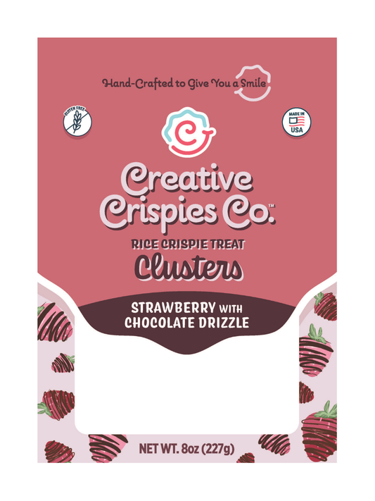 Chocolate Covered Strawberry Crispie Mix Clusters