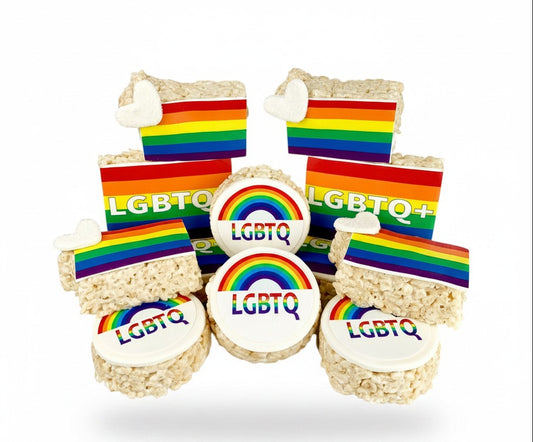 LGBQT Assortment Logo Rice Crispie Treats