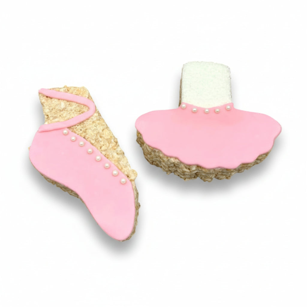 Ballet Tutu and Pointe Shoe Crispie Treats