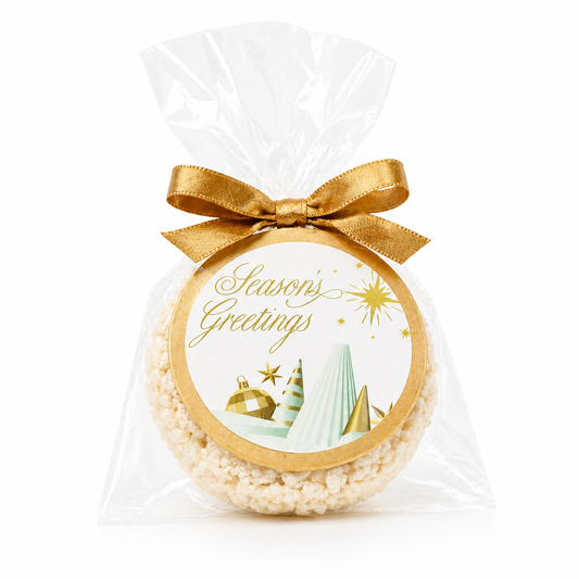 Seasons Greetings Message Rice Crispie Treats