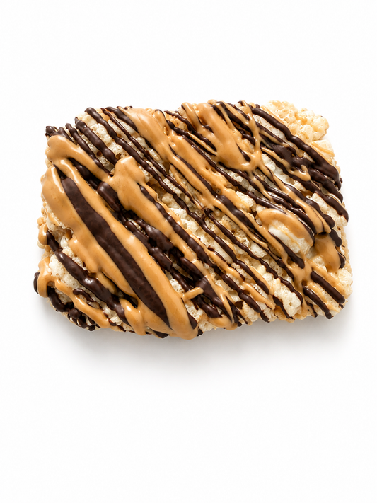 Drizzled - Dark Chocolate & Peanut Butter Rice Crispie Treats