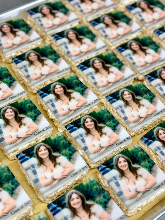 Graduation Photo Rice Crispie Treats