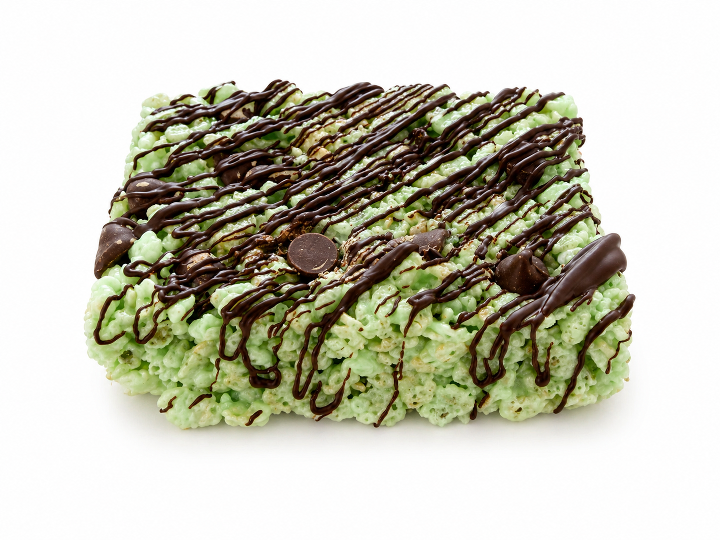 Mini Drizzled - Mint Chip Chocolate Rice Crispie Treats