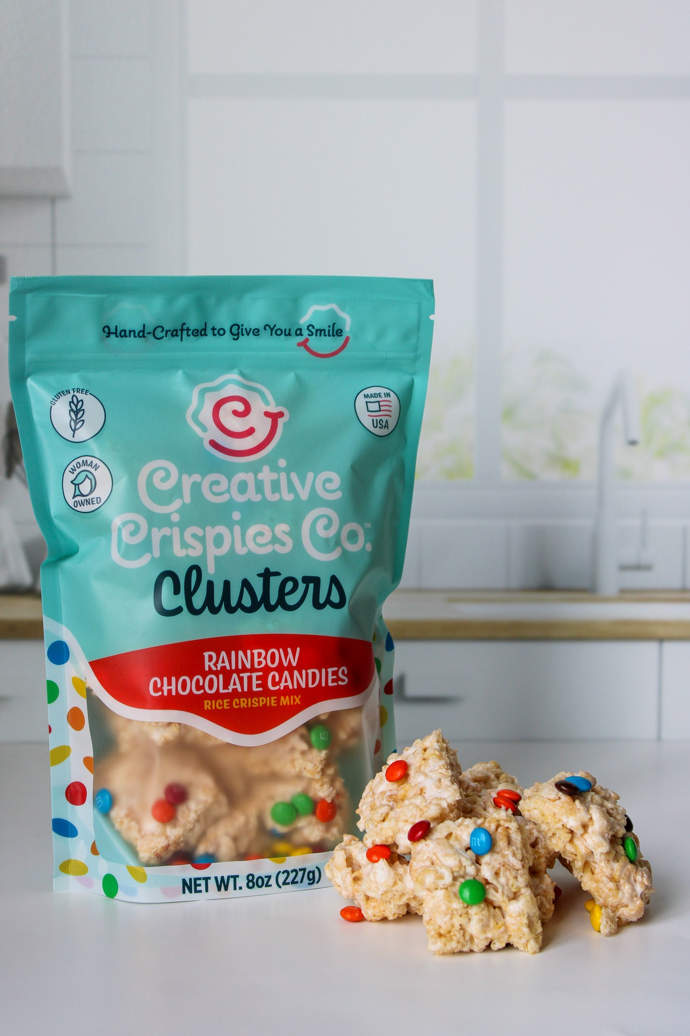 Rainbow Mini Chocolate Candies Crispie Mix Clusters