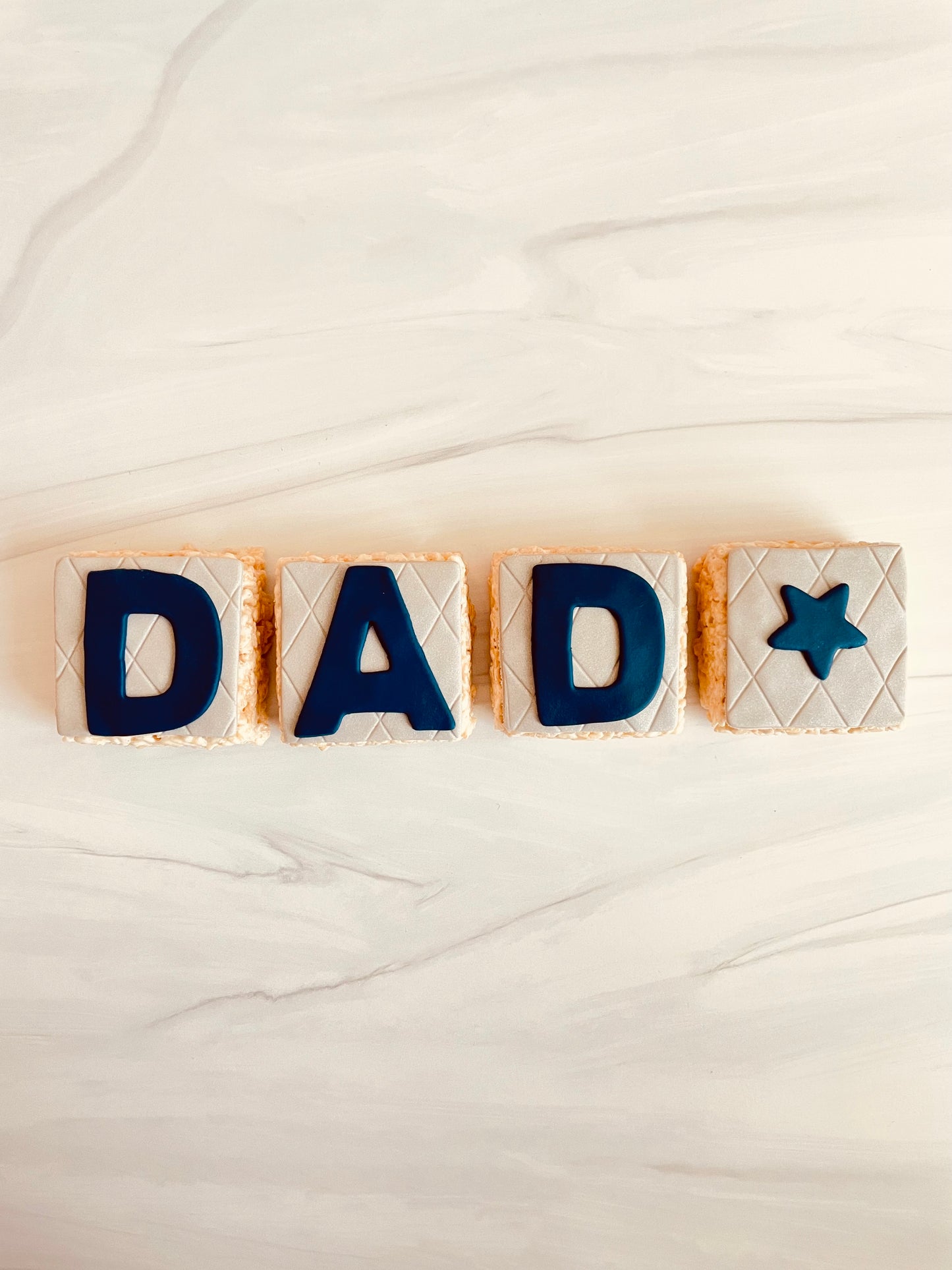 Father's Day "DAD" Rice Crispie Treats