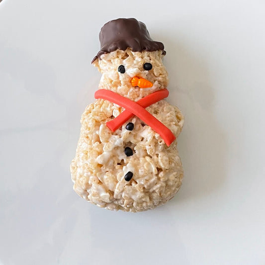Snowman (Black Hat w Chocolate) Rice Crispie Treats