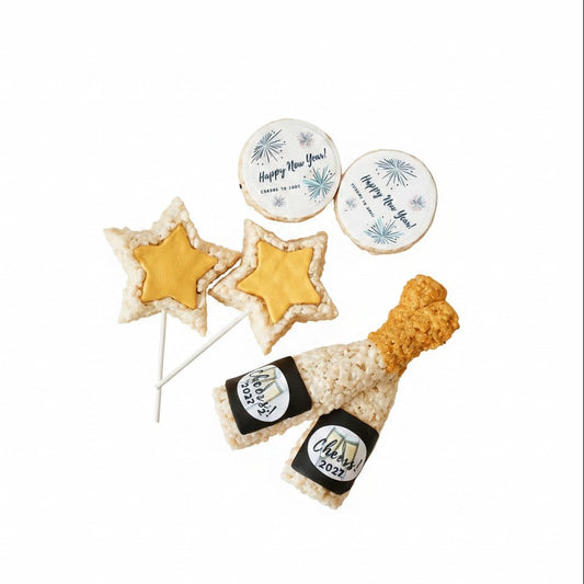 Happy New Year Assortment Rice Crispie Treats