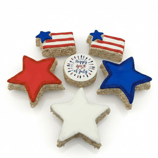 Patriotic Assortment of Rice Crispie Treats