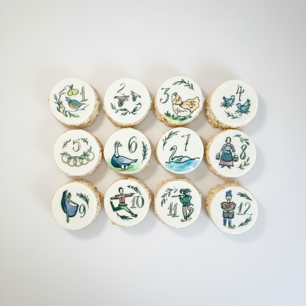 Christmas 12 Days of Christmas Message Rice Crispie Treats