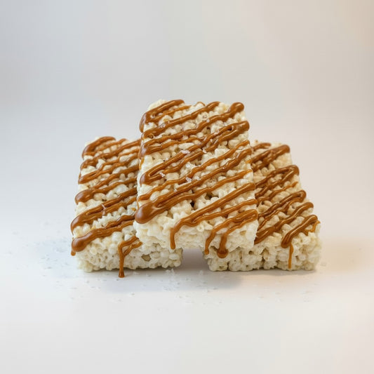 Caramel Drizzled Crispie Treat