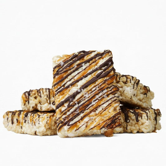 Drizzled - Dark Chocolate & Caramel Rice Crispie Treats