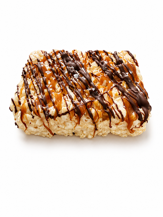 Mini Drizzled - Dark Chocolate & Caramel Rice Crispie Treats