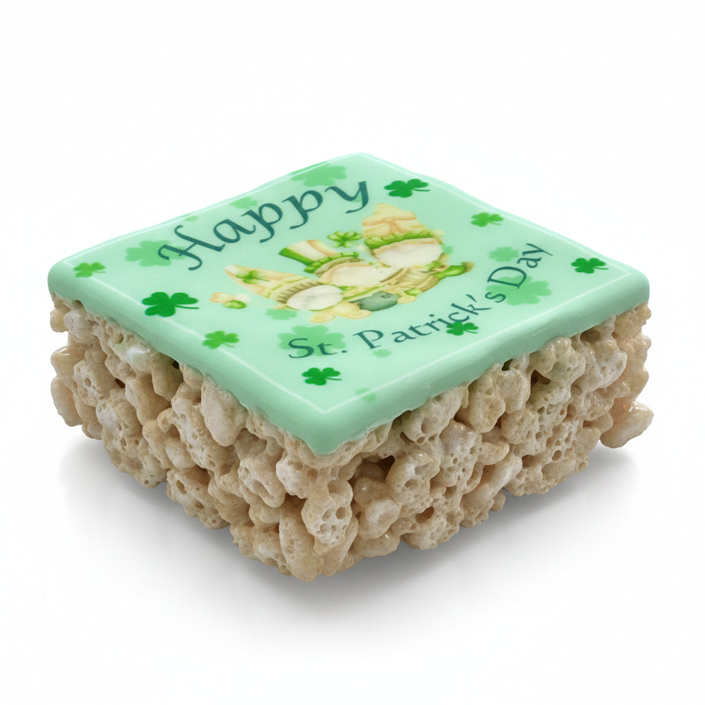 Saint Patrick's Day Message Rice Crispie Treats