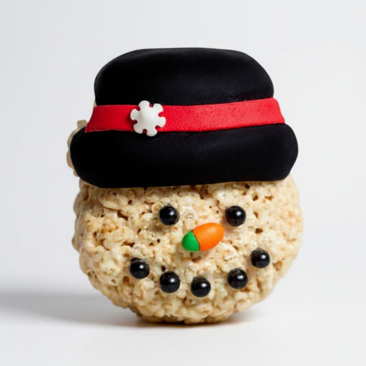 Snowman Face Rice Crispie Treats