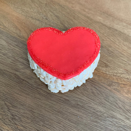 Heart with Sugar Rice Crispie Treats