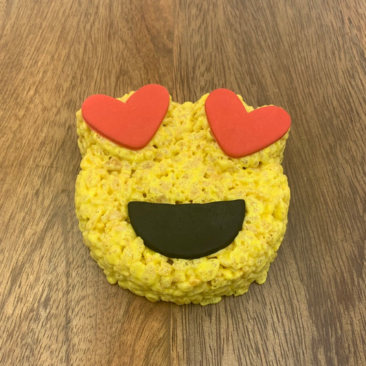 Emoji Heart Eyes Rice Crispie Treats