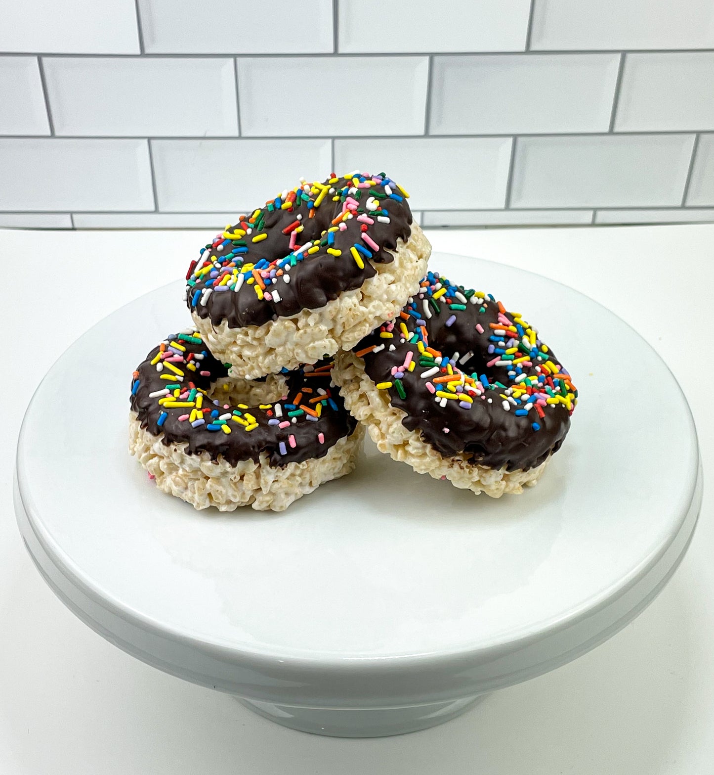 Donut Chocolate Dipped Rice Crispie Treats