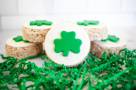 St. Patrick's Day Rounds Rice Crispie Treats