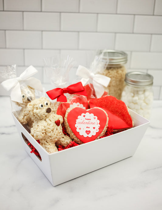 Valentine's Day Gift Basket Tray