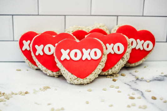 Heart with Conversation Rice Crispie Treats